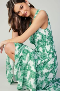 Current Air Abstract Motif Maxi Dress DEEPMINT Outlet
