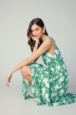 Current Air Abstract Motif Maxi Dress DEEPMINT Outlet