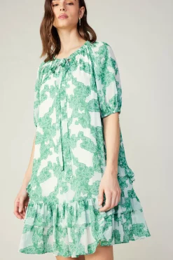 Current Air Abstract Motif Mini Dress DEEPMINT Clearance