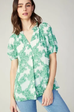 Current Air Abstract Motif Top DEEPMINT Clearance