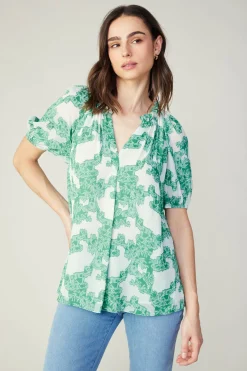 Current Air Abstract Motif Top DEEPMINT Clearance