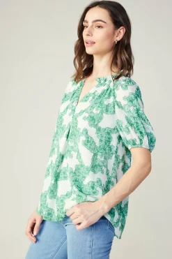 Current Air Abstract Motif Top DEEPMINT Clearance