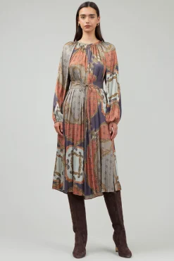 Current Air Adelaide Midi Dress BROWNMLT Best