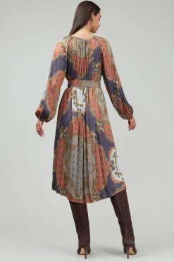Current Air Adelaide Midi Dress BROWNMLT Best