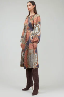 Current Air Adelaide Midi Dress BROWNMLT Best