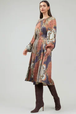 Current Air Adelaide Midi Dress BROWNMLT Best