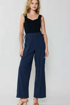 Current Air Adjustable Waist Pants NAVY Fashion