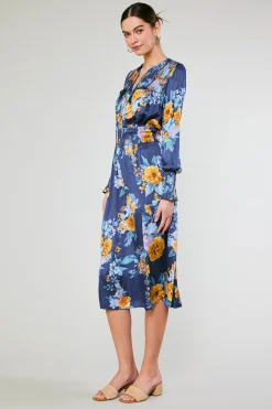Current Air Aida Floral Midi Dress FloralBlueMlt Online