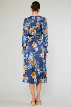 Current Air Aida Floral Midi Dress FloralBlueMlt Online