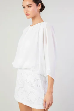 Current Air Alessia Dolman Sleeved Blouse WHITE Discount