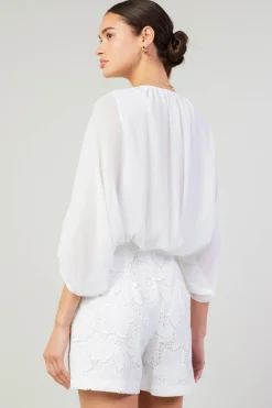 Current Air Alessia Dolman Sleeved Blouse WHITE Discount