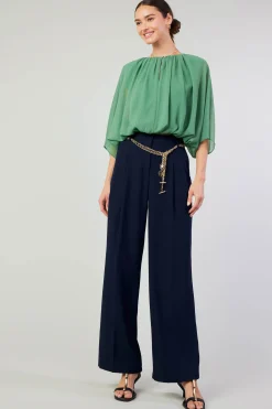 Current Air Alessia Dolman Sleeved Blouse LEAFGREEN Hot