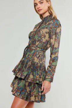 Current Air Anberlin Mini Dress TAUPEPAISLEY Online