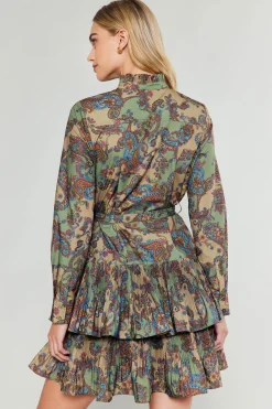 Current Air Anberlin Mini Dress TAUPEPAISLEY Online