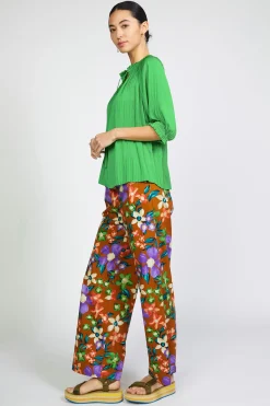 Current Air Angelica Pleated Blouse SPRINGGREEN Fashion