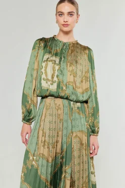 Current Air Asymmetrical Vintage Print Skirt OLIVEMLT Best