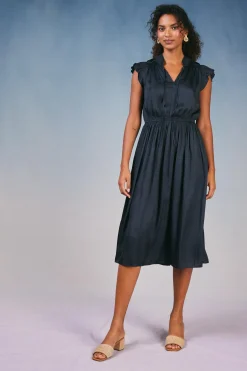 Current Air Audrey Midi Dress BLACK Discount