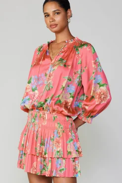 Current Air Aurelie Floral Mini Dress BRINKPINK Clearance