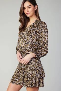 Current Air Aurelie Floral Print Mini Dress BLACKFLORAL Online