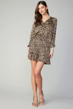 Current Air Aurelie Floral Print Mini Dress BLACKFLORAL Online