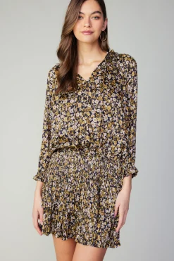 Current Air Aurelie Floral Print Mini Dress BLACKFLORAL Online