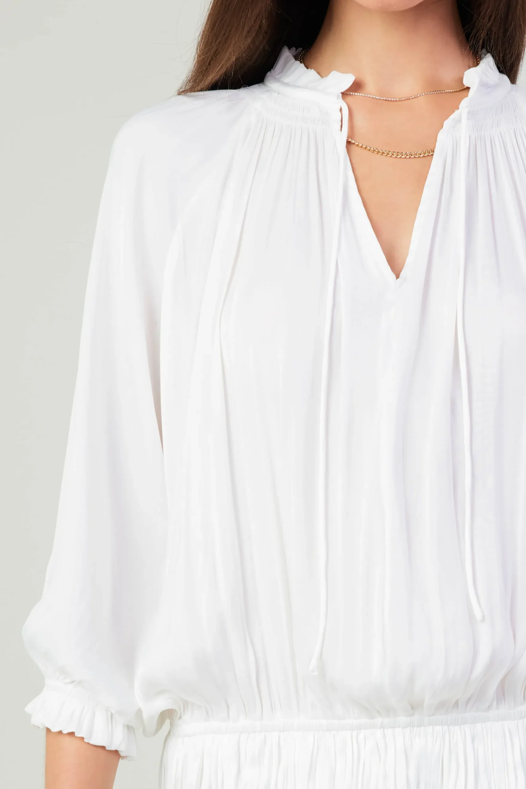 Current Air Aurelie Pleated Mini Dress WHITE Fashion