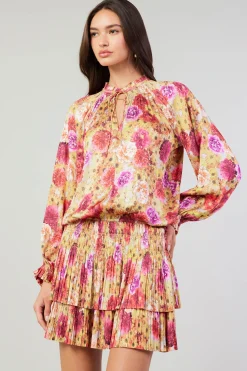 Current Air Aurelie Rose Mini Dress YELLOWREDMLT Discount