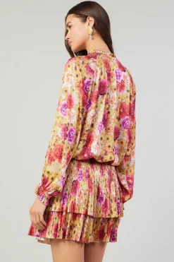 Current Air Aurelie Rose Mini Dress YELLOWREDMLT Discount