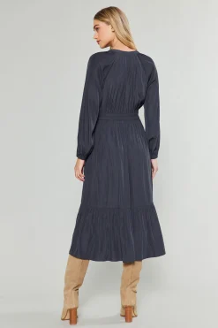 Current Air Belle Midi Dress CHARCOAL Best