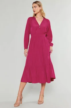 Current Air Belle Midi Dress DEEPFUCHSIA Clearance