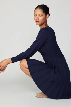 Current Air Belted Knit Mini Dress NAVY Sale