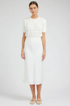 Current Air Bias Midi Skirt OFFWHITE Online