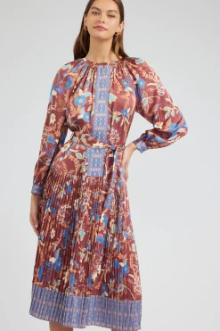 Current Air Botanical High Neck Dress CHESTNUTMLT Clearance