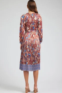 Current Air Botanical High Neck Dress CHESTNUTMLT Clearance