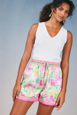 Current Air Botanical Watercolor Shorts PINKMLTFLORAL Fashion