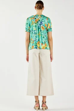 Current Air Brooklyn Crinkle Top AQUA Sale