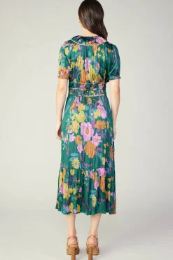 Current Air Brooklyn Floral Midi Dress GREENFLORAL Hot