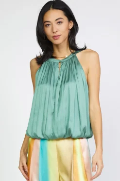 Current Air Bubble Hem Blouse SAGEGREEN Fashion