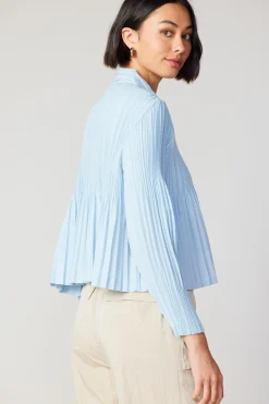 Current Air Button Down Pleated Top PASTELBLUE Best