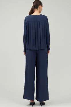 Current Air Buttondown Blouse SLATENAVY Best