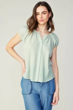 Current Air Buttoned Cotton Blouse LIGHTSAGE Sale
