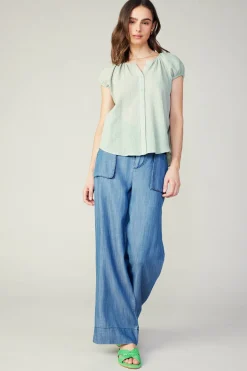 Current Air Buttoned Cotton Blouse LIGHTSAGE Sale