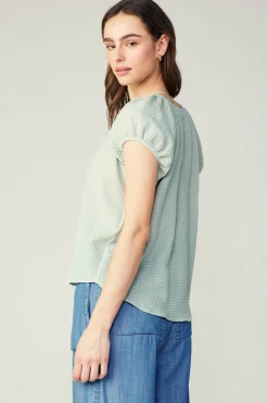Current Air Buttoned Cotton Blouse LIGHTSAGE Sale
