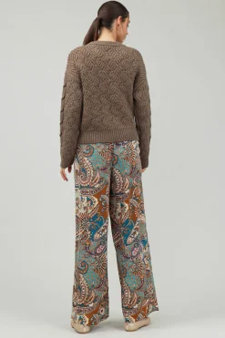 Current Air Cable Knit Sweater COCOA Clearance