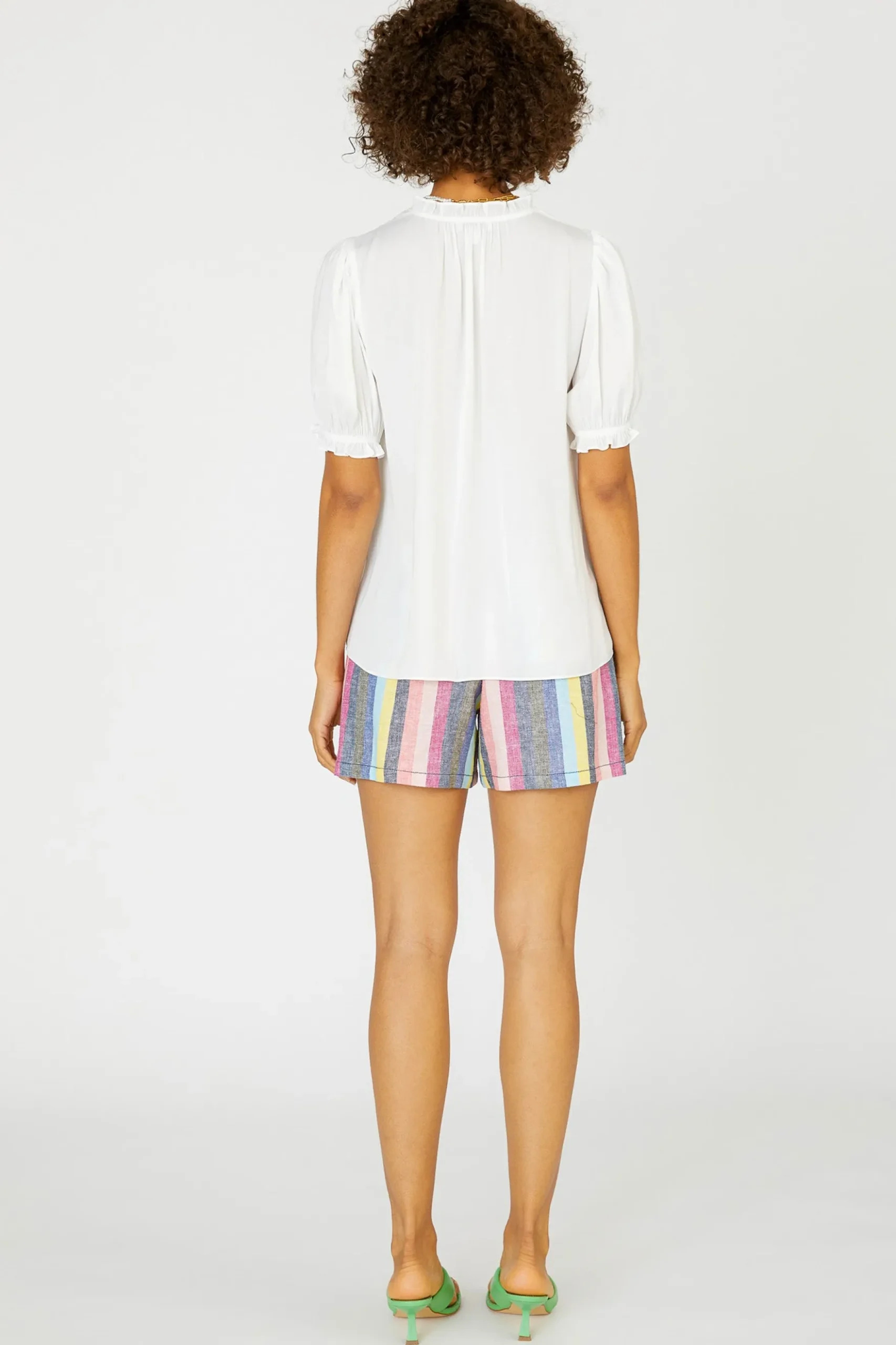 Current Air Camelia Ruffled Blouse OFFWHITE Online