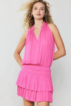 Current Air Cara Pleated Mini Dress AZALEA Sale