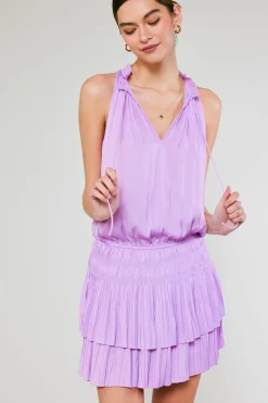 Current Air Cara Pleated Mini Dress PASTELPINK Best