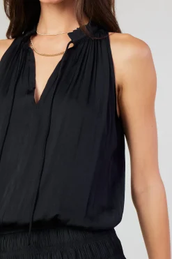 Current Air Cara Sleeveless Pleated Mini Dress BLACK Fashion
