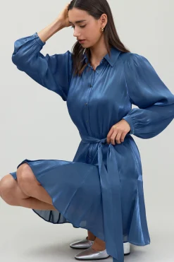 Current Air Carmel Lustrous Mini Dress MIDNIGHTBLUE Clearance