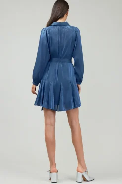 Current Air Carmel Lustrous Mini Dress MIDNIGHTBLUE Clearance